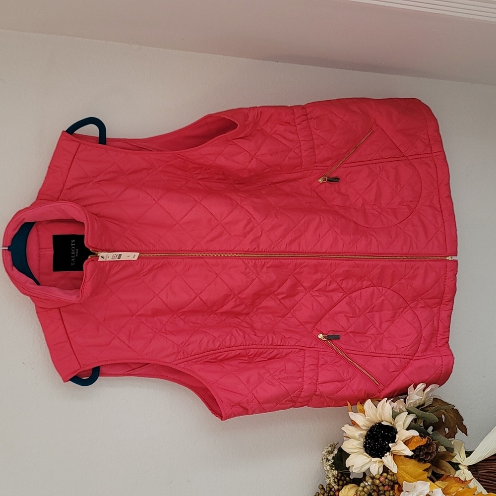 Talbots Women's Plus Size Quilted Puffer Vest